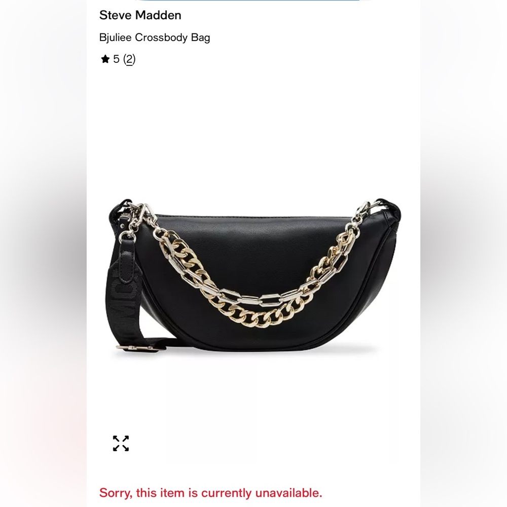 Steve Madden Bjuliee Crossbody with Chunky Chains.